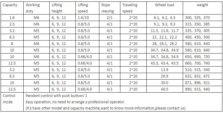 ND Wire Rope Electric Hoist